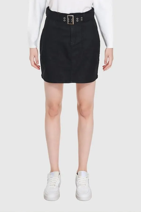 Falda mujer resina negro