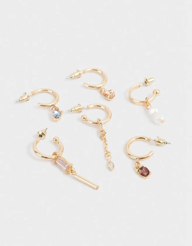 Set de argollas con strass