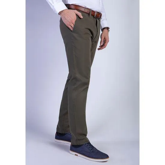 PANTALÓN L/31 TWILL SLIM MILITARY