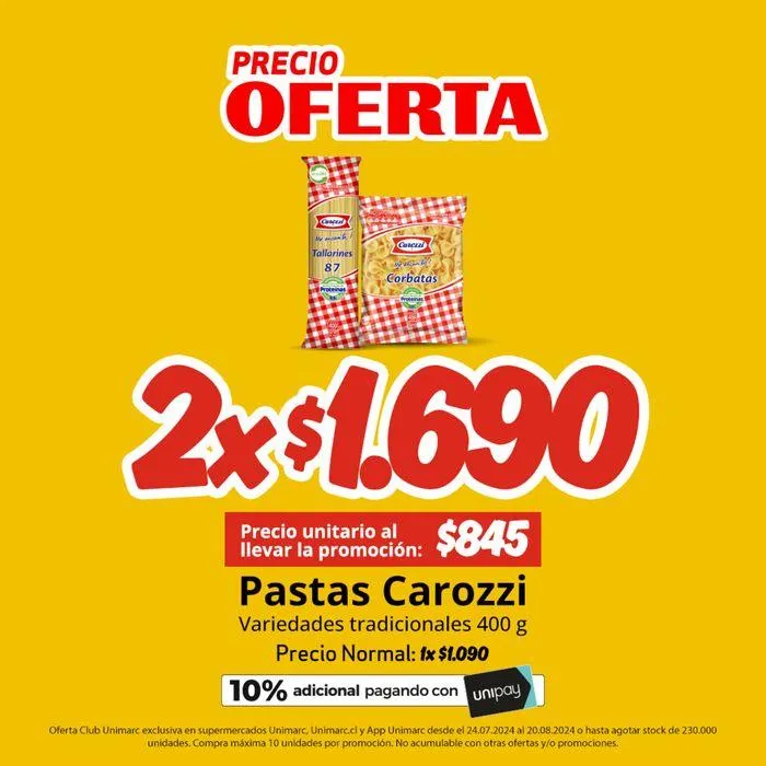 Catálogo de Ofertas Unimarc ! 7 de agosto al 20 de agosto 2024 - Página 1