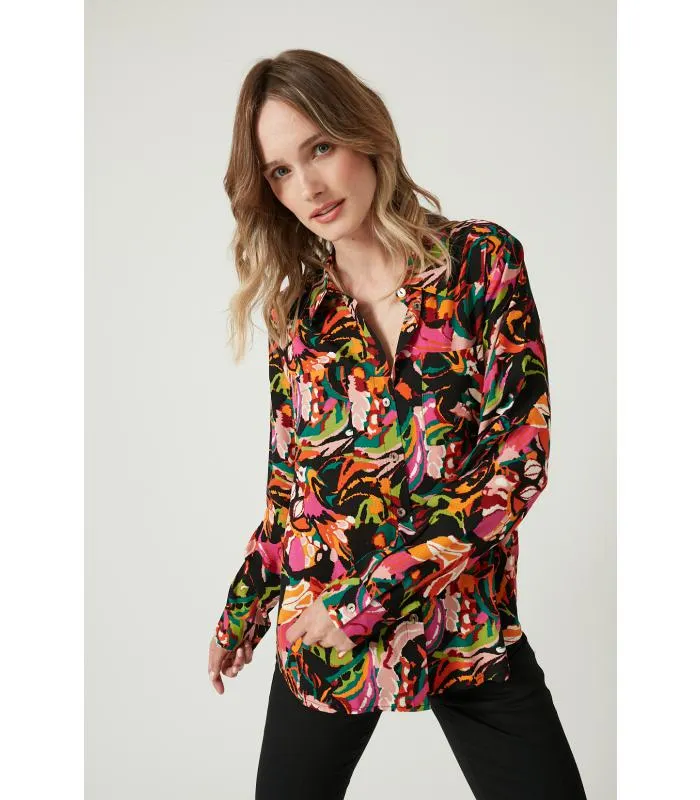 Blusa multicolor estampada