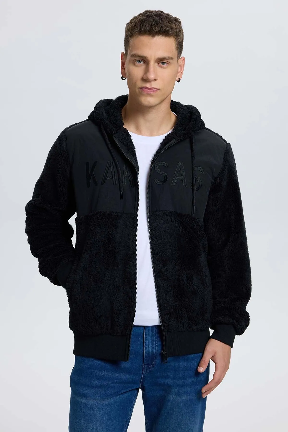 Polar Hombre Bordado Negro