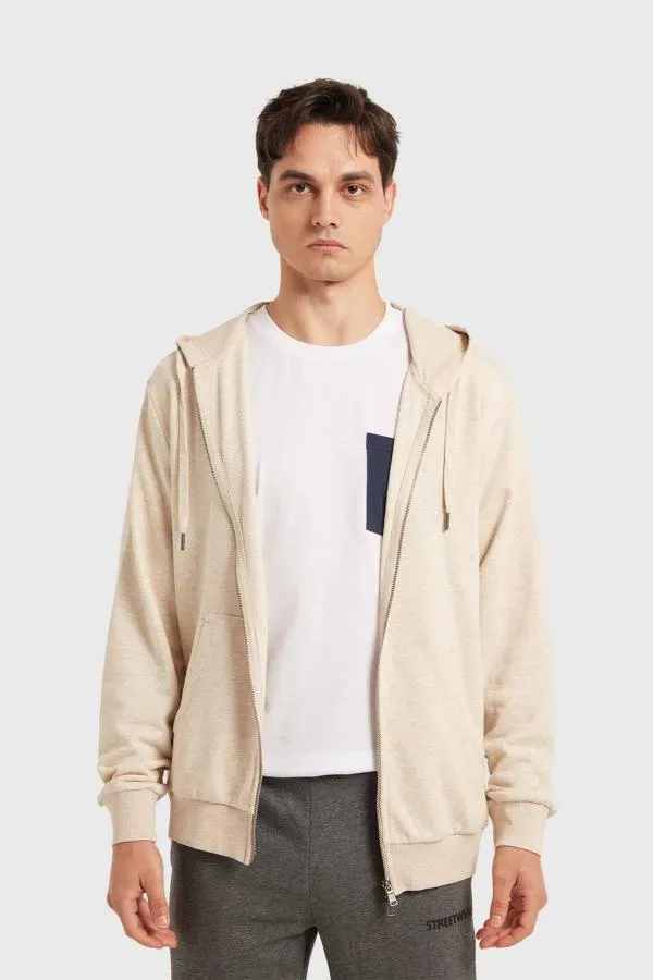 PolerÓn hombre bÁsico beige melange