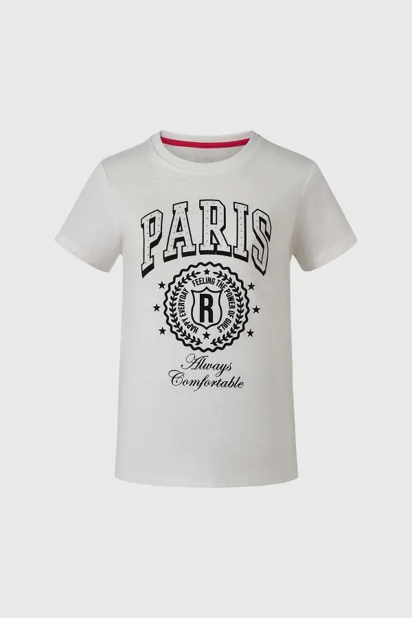 Polera niÑa print crudo