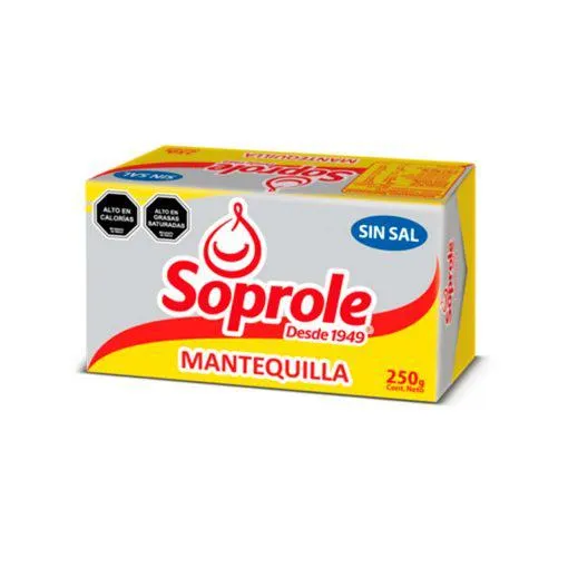 Mantequillas Sin Sal Soprole 250 Gr