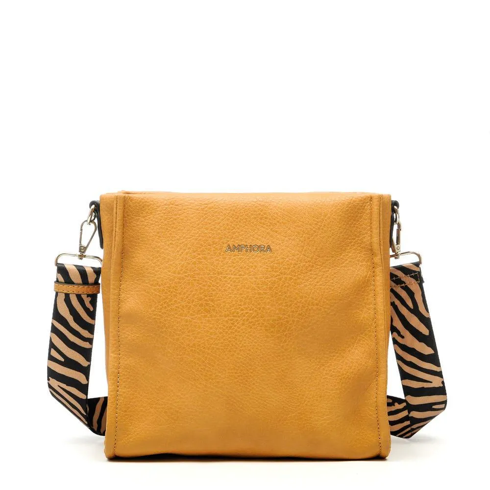 Zèbre cartera bandolera mediana camel