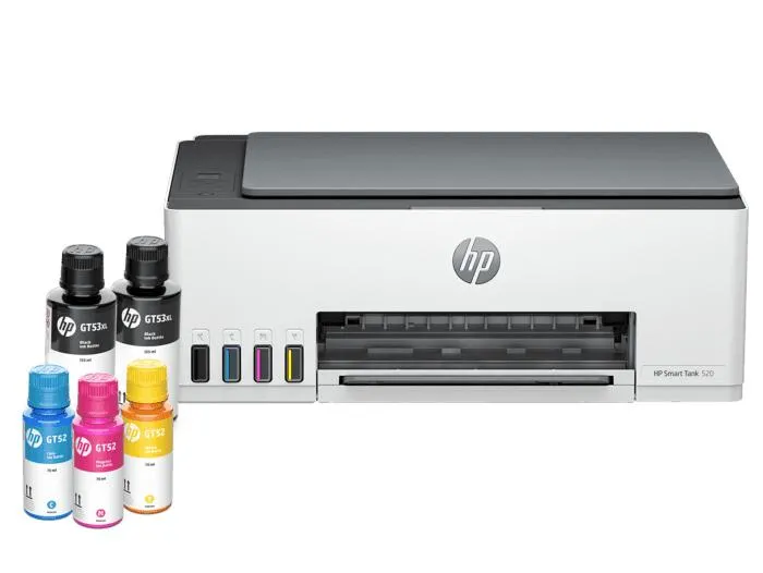 Impresora Todo-en-Uno HP Smart Tank 520, Color, Impresora para Hogar y despacho, Impresión, copia , escaneado, Depósito de impresora de gran volumen, Escanear a PDF