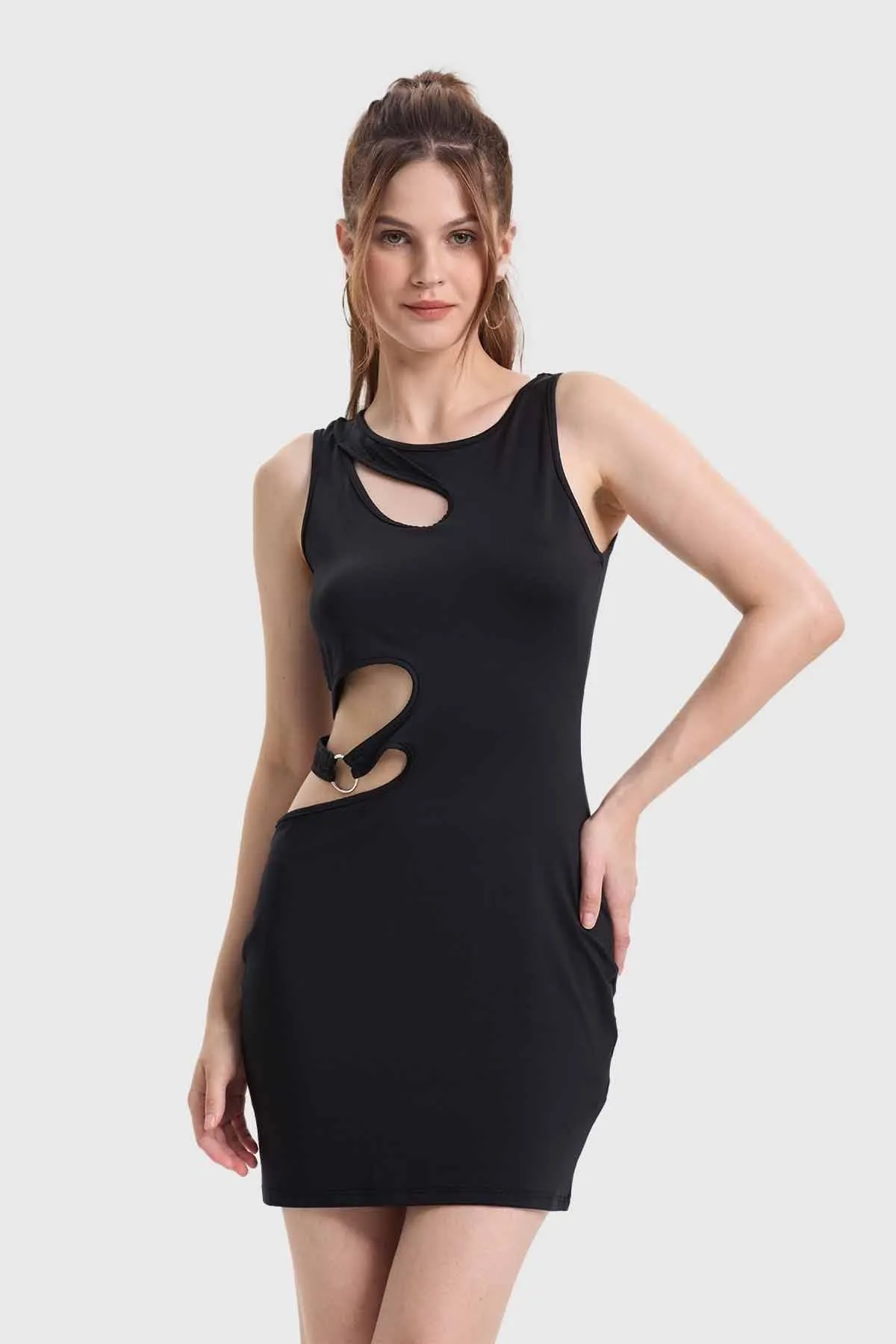 Vestido Mujer Cut Out Negro