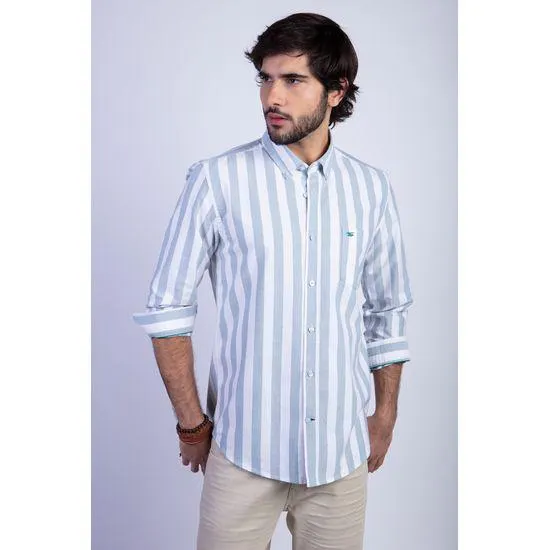 CAMISA SPORT LISTADA F GREEN