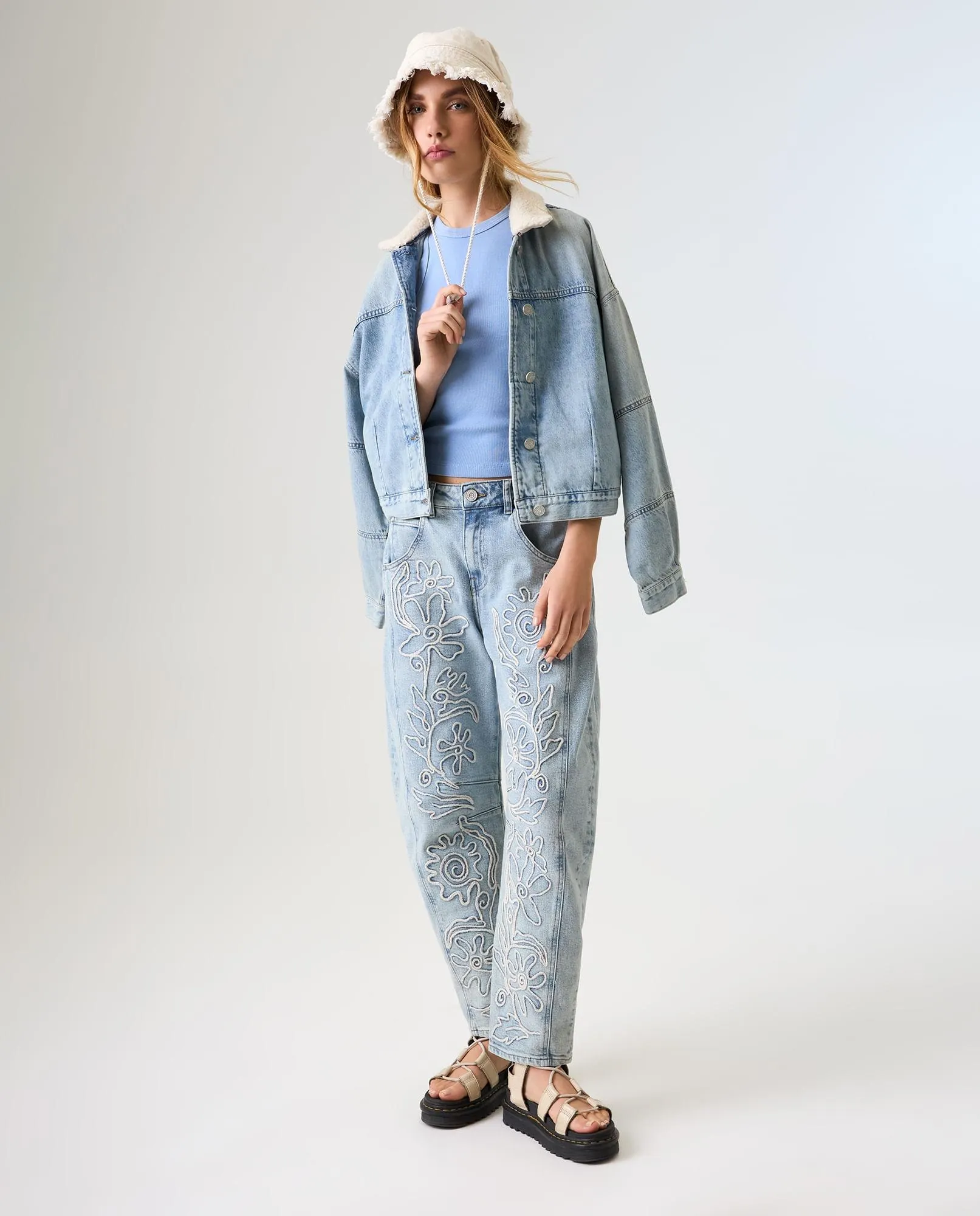 Camiseta Slim con efecto desgastado para mujer