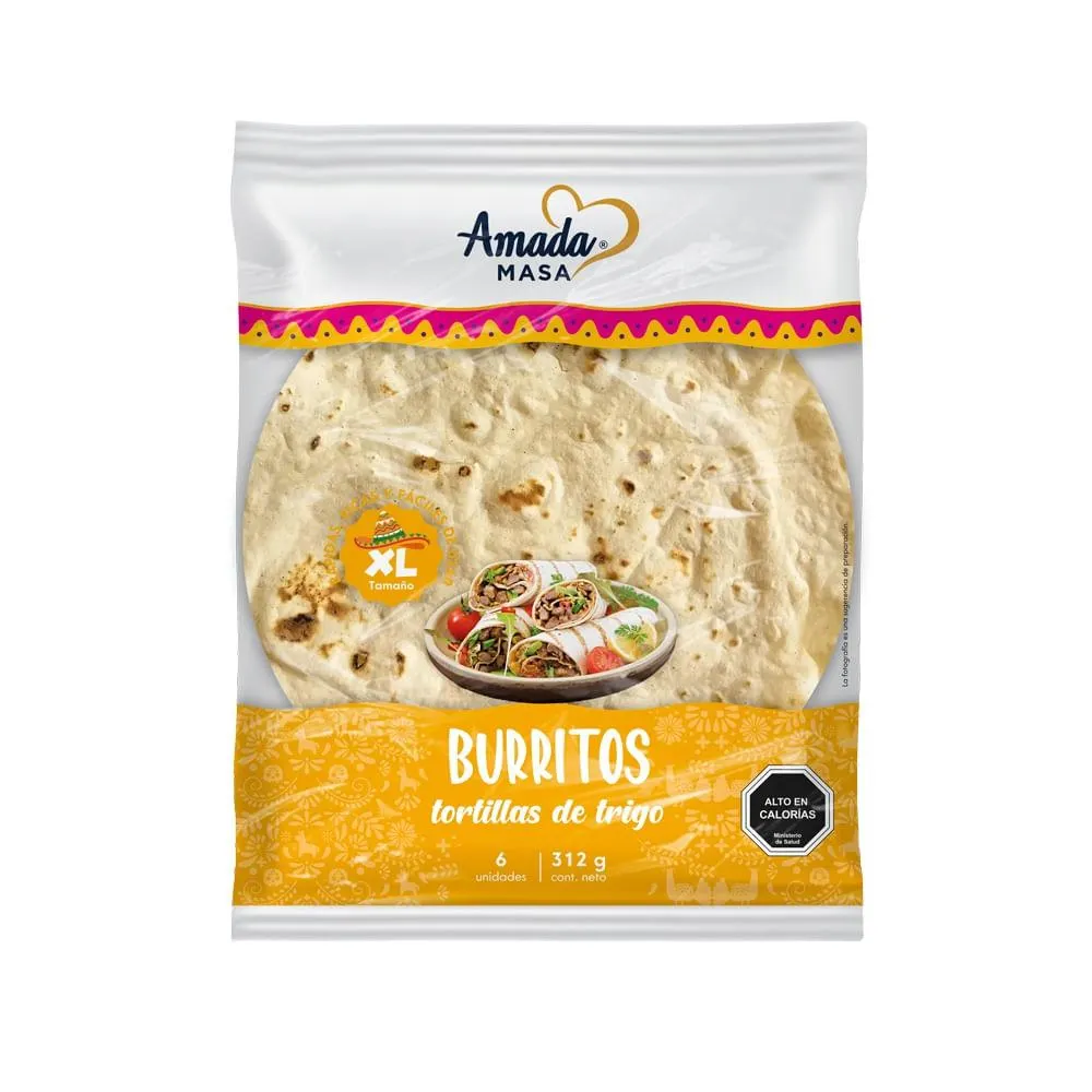 Tortilla burritos tamaño XL 6 ...