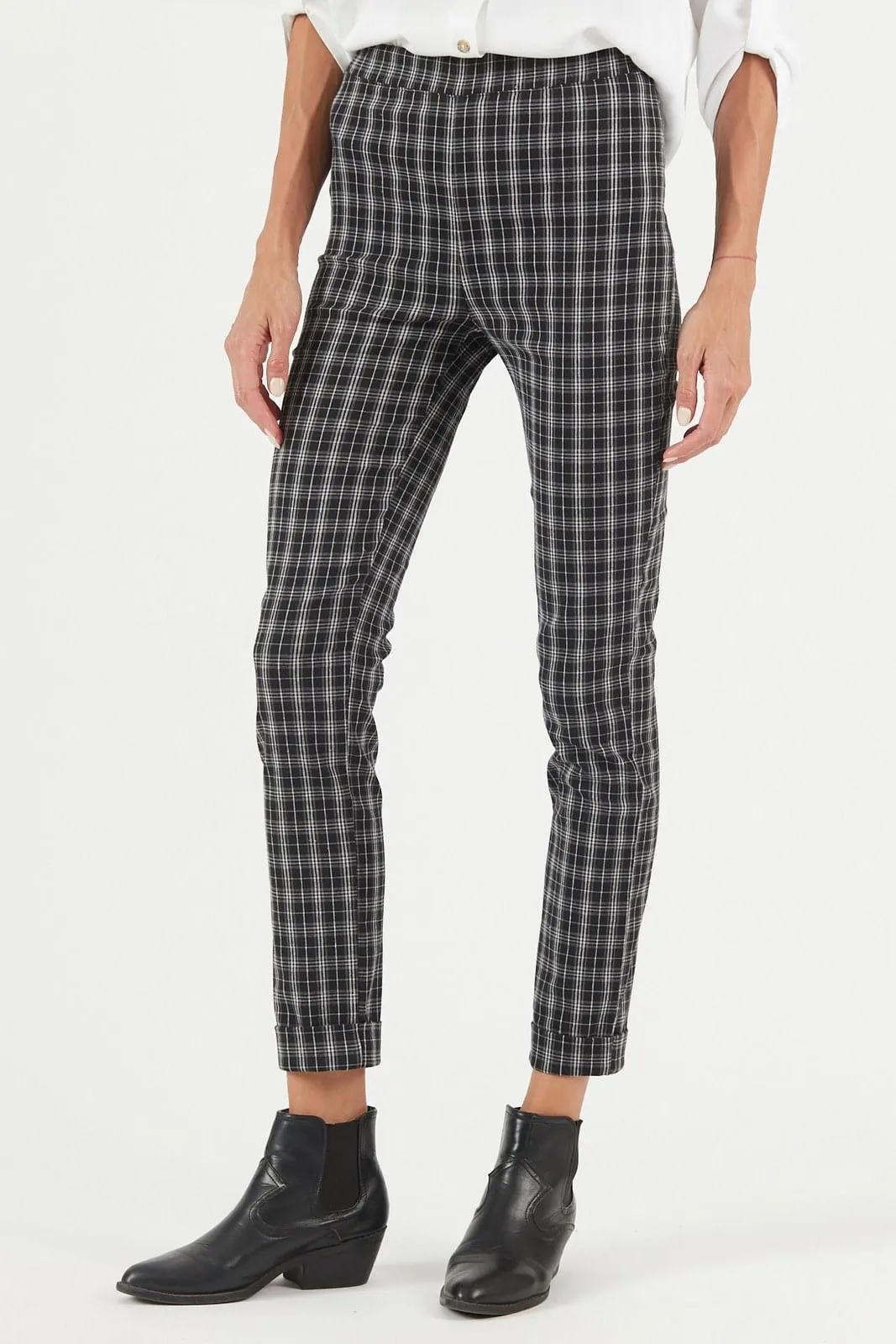 Leggings slim fit cuadros