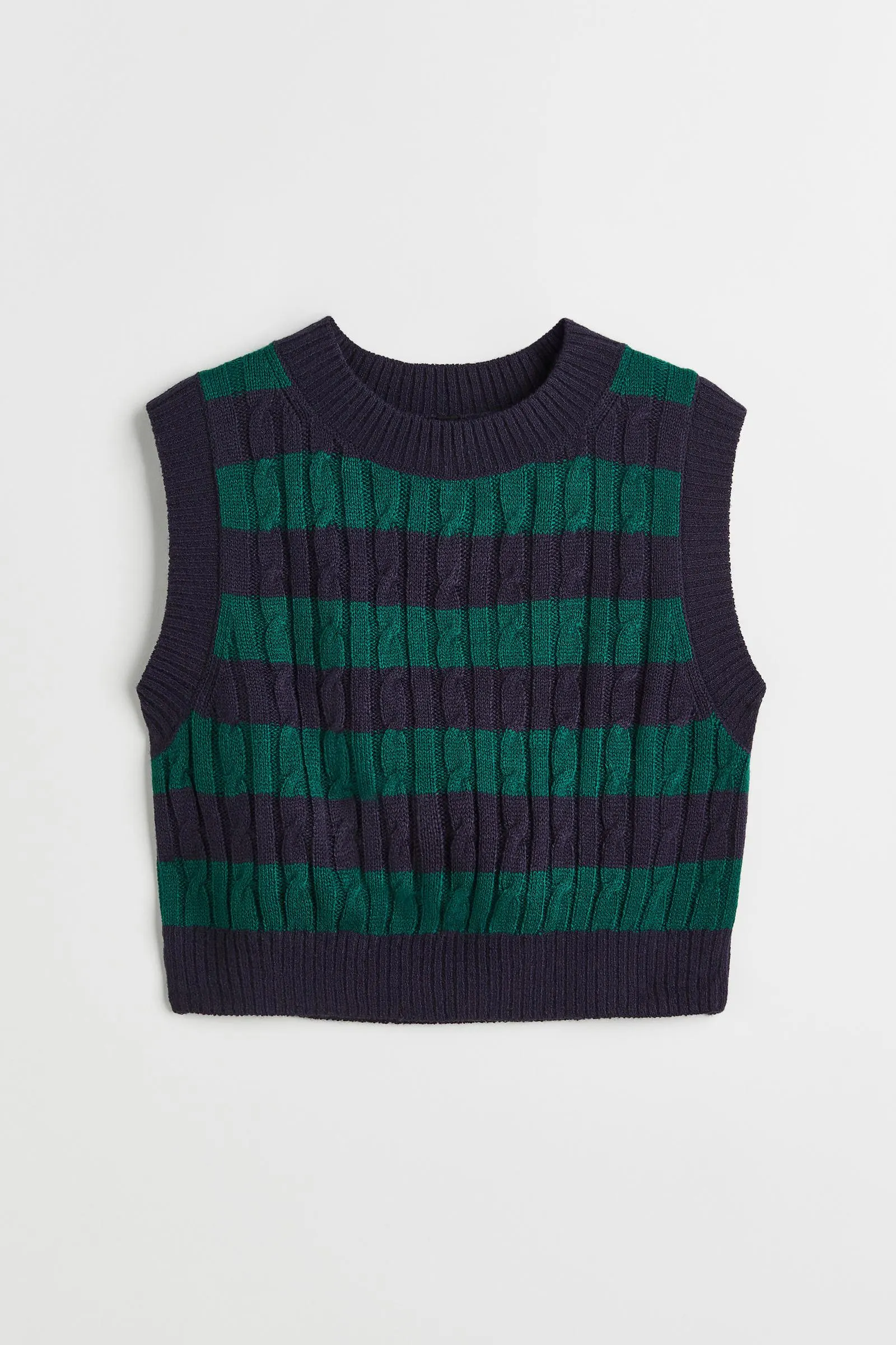 Sweater sin mangas en punto jacquard