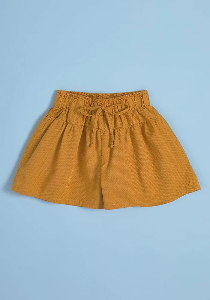 Short Short textura wide leg