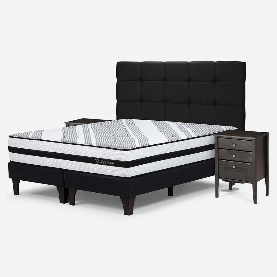 Cama Driven 2 Plazas + Muebles Issey