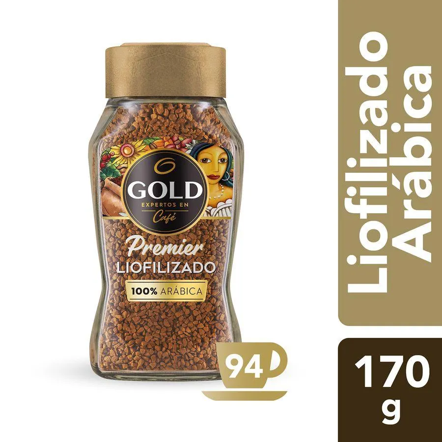 Café Gold Premier Liofilizado Arábica Frasco 170 g