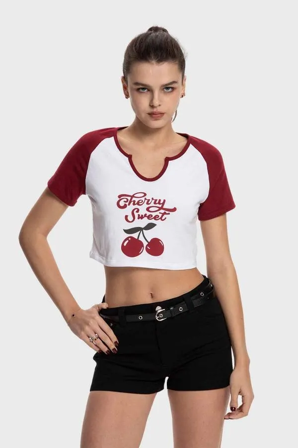 Polera mujer bicolor burdeo