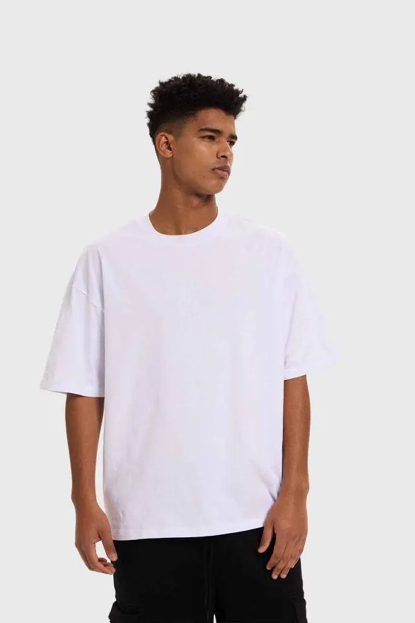Polera hombre oversize blanco iii