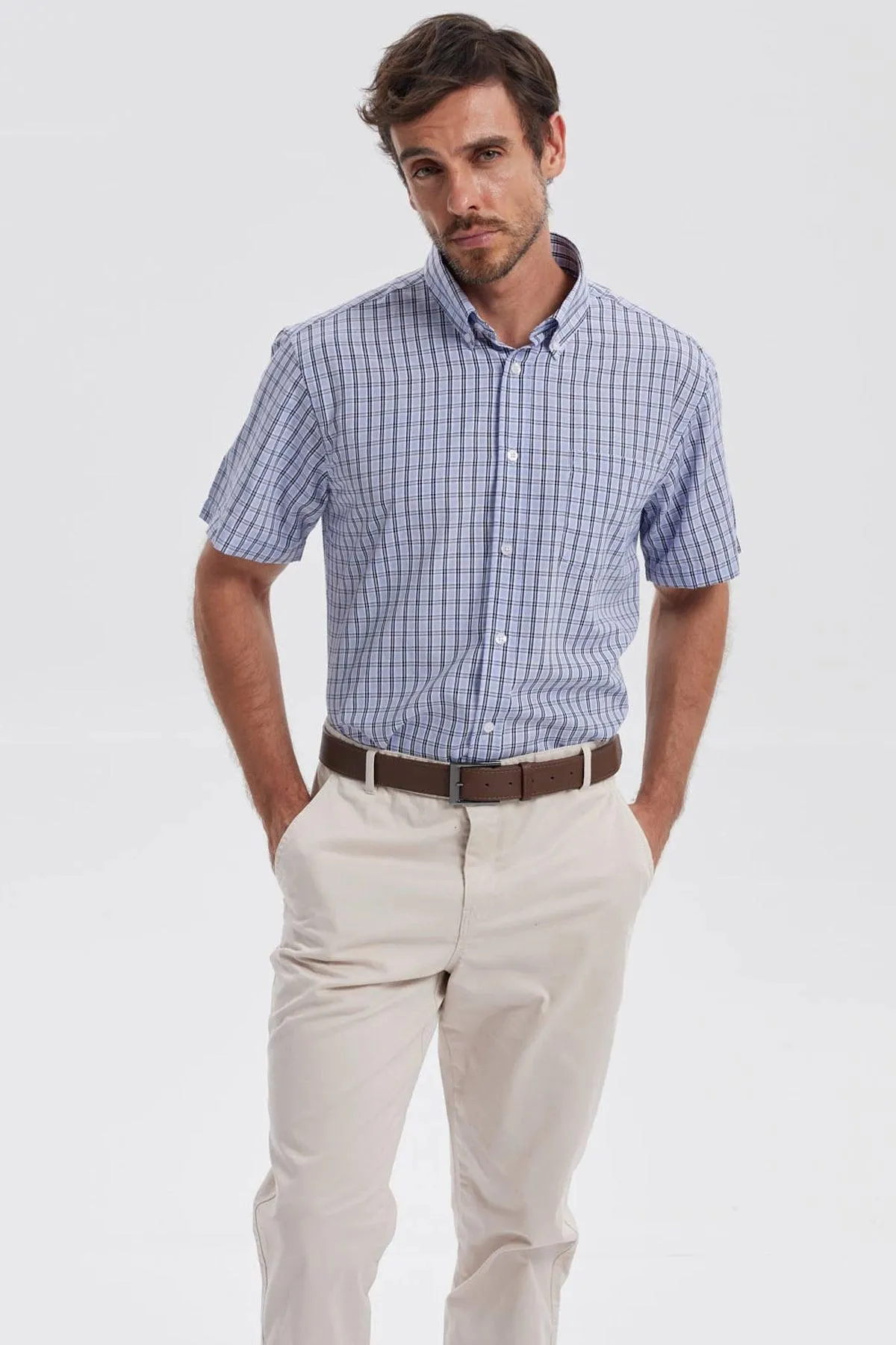 Camisa Hombre Rapport Regalo Celeste