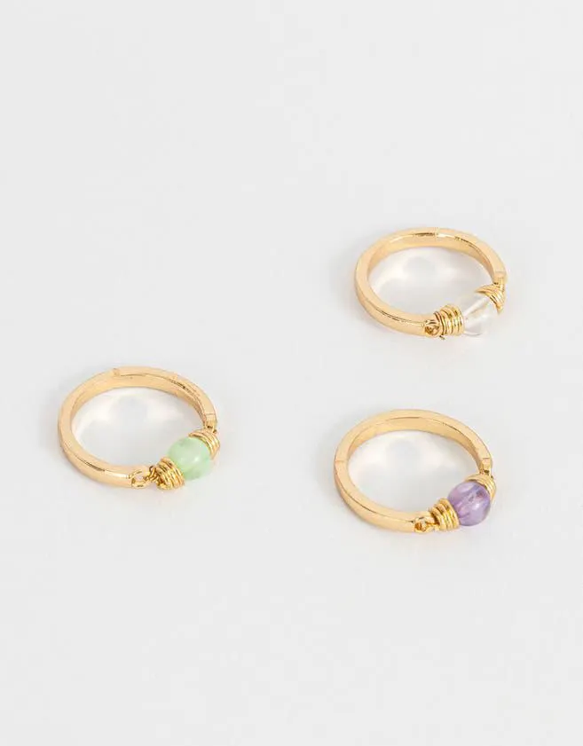 Set de anillos con piedras