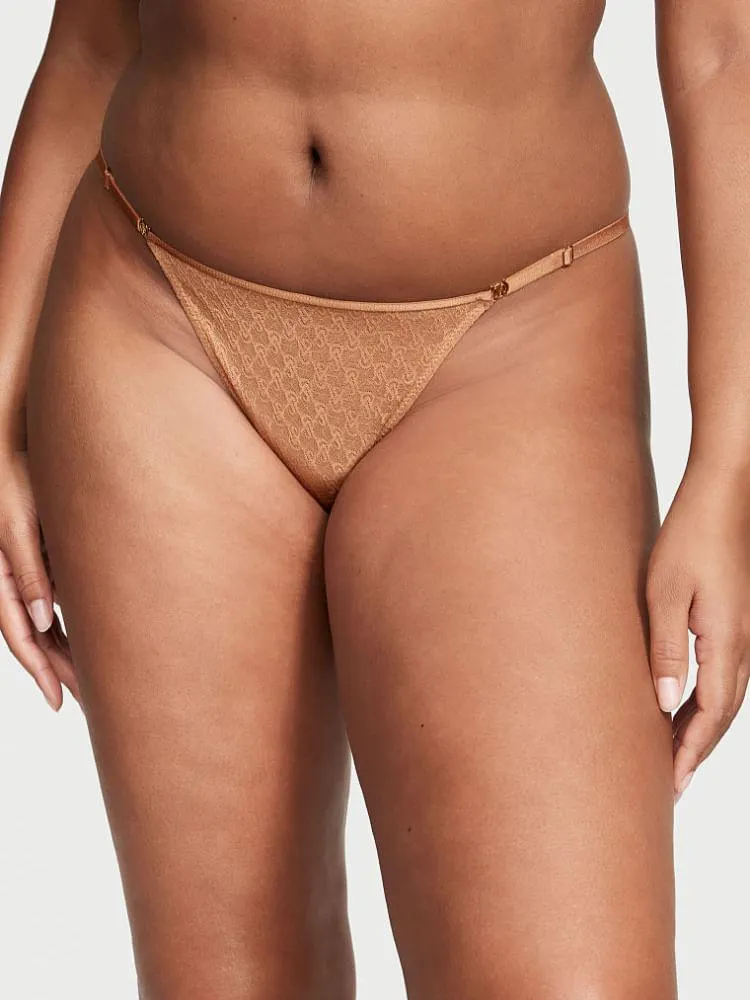 Panty Thong con Encaje Rojo