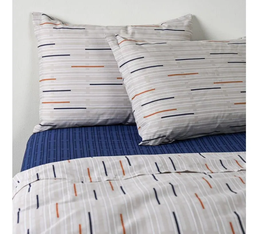 Sábanas 2 Plazas 144 Hilos Trazos Beige