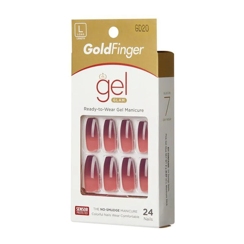 Uñas Artificiales Goldfinger Gel Terra 24Un