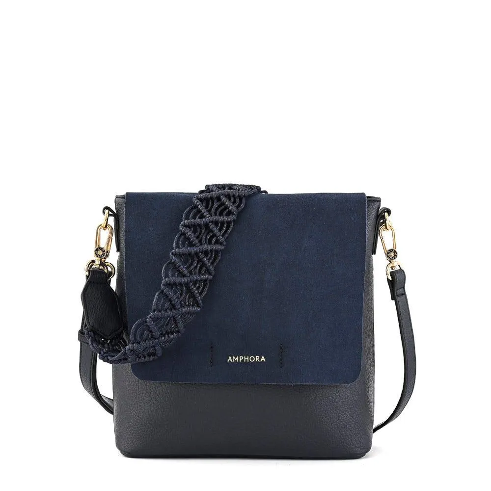 Cartera Bandolera mediana symone azul oscuro