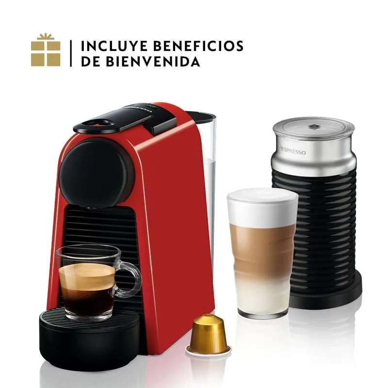 Cafetera Essenza Mini C30 y Espumador de Leche Nespresso