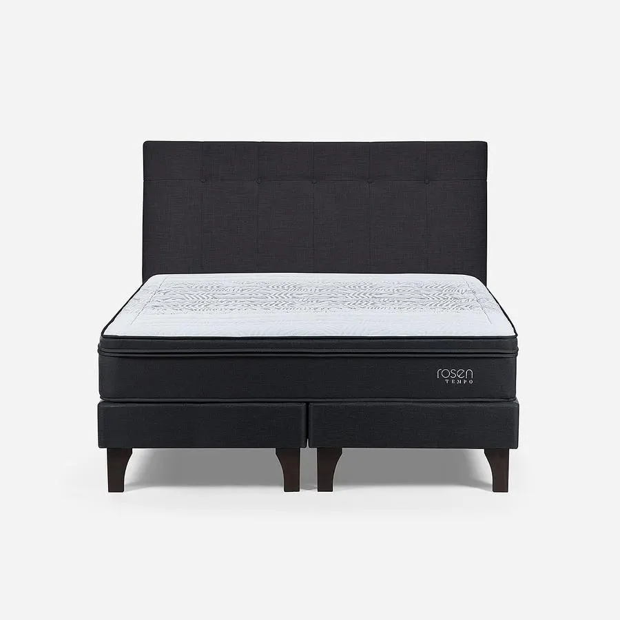 Box Spring Tempo 2 Plazas + Respaldo New Bennet