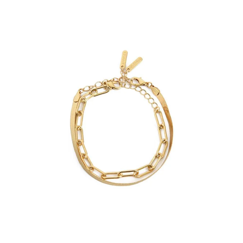 Chunky pulsera ajustable dorado