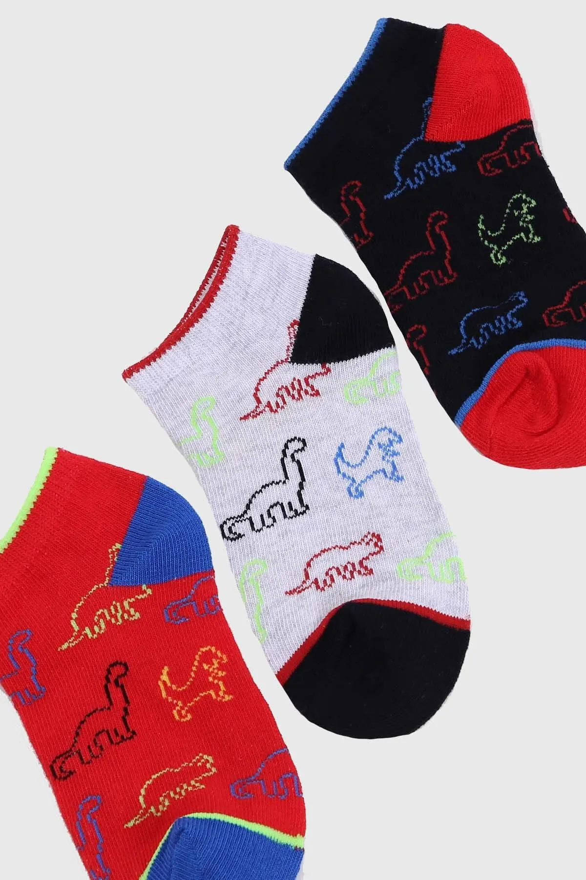 Calceta Niño Tripack Deportiva Rojo