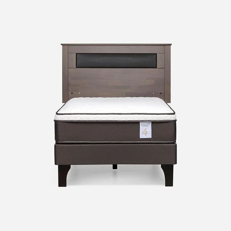 Cama New Style 4 Plus 1,5 Plazas + Respaldo Ferrara