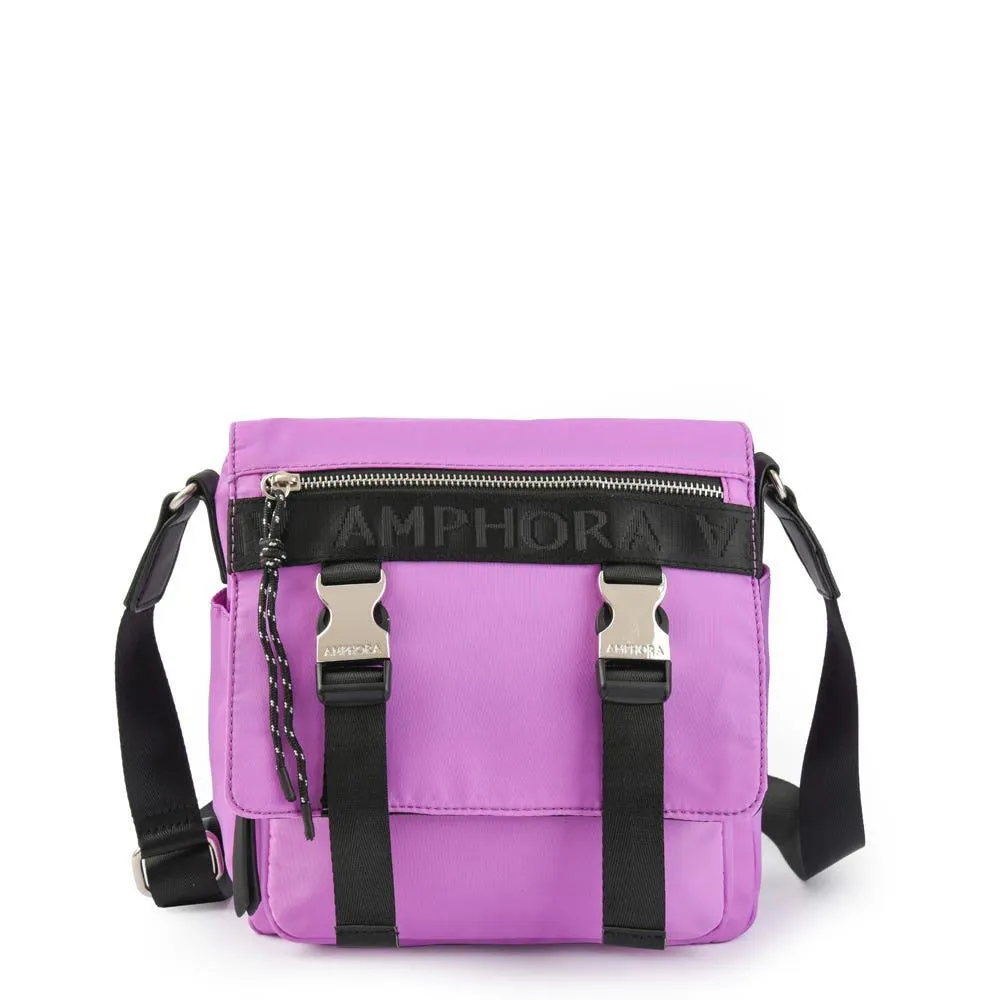 Mayna bandolera con tapa lila