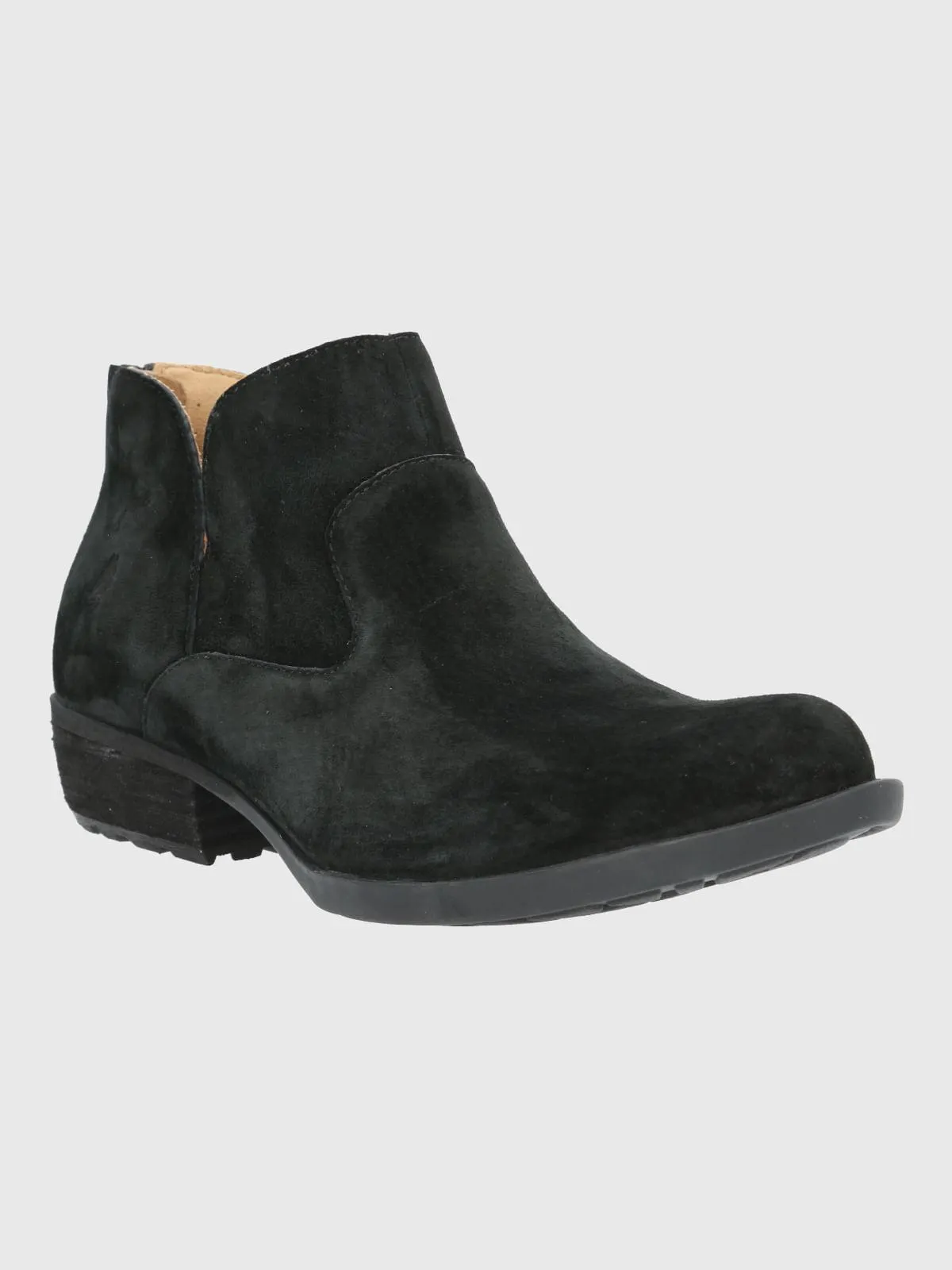 Botin Cuero Mujer Lovaina Negro Hush Puppies