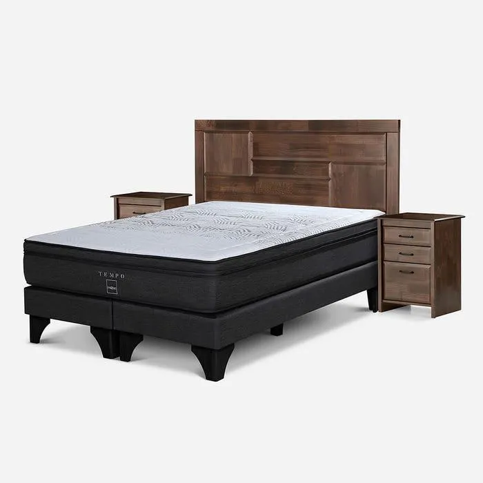 Cama Tempo 2 Plazas + Muebles Dolce