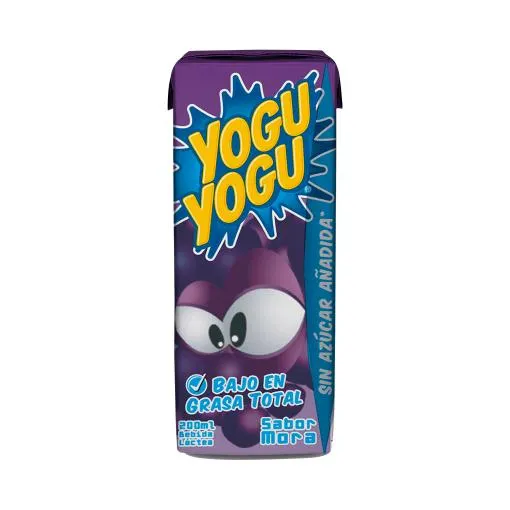 Bebida Láctea Sabor A Mora Bajo En Grasas Sin Azúcar Añadida Yogu Yogu 200 Ml