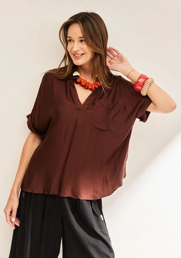 Blusa Satín, Oversize