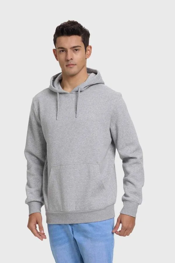PolerÓn hombre hoodie bÁsico gris melange ii fsp