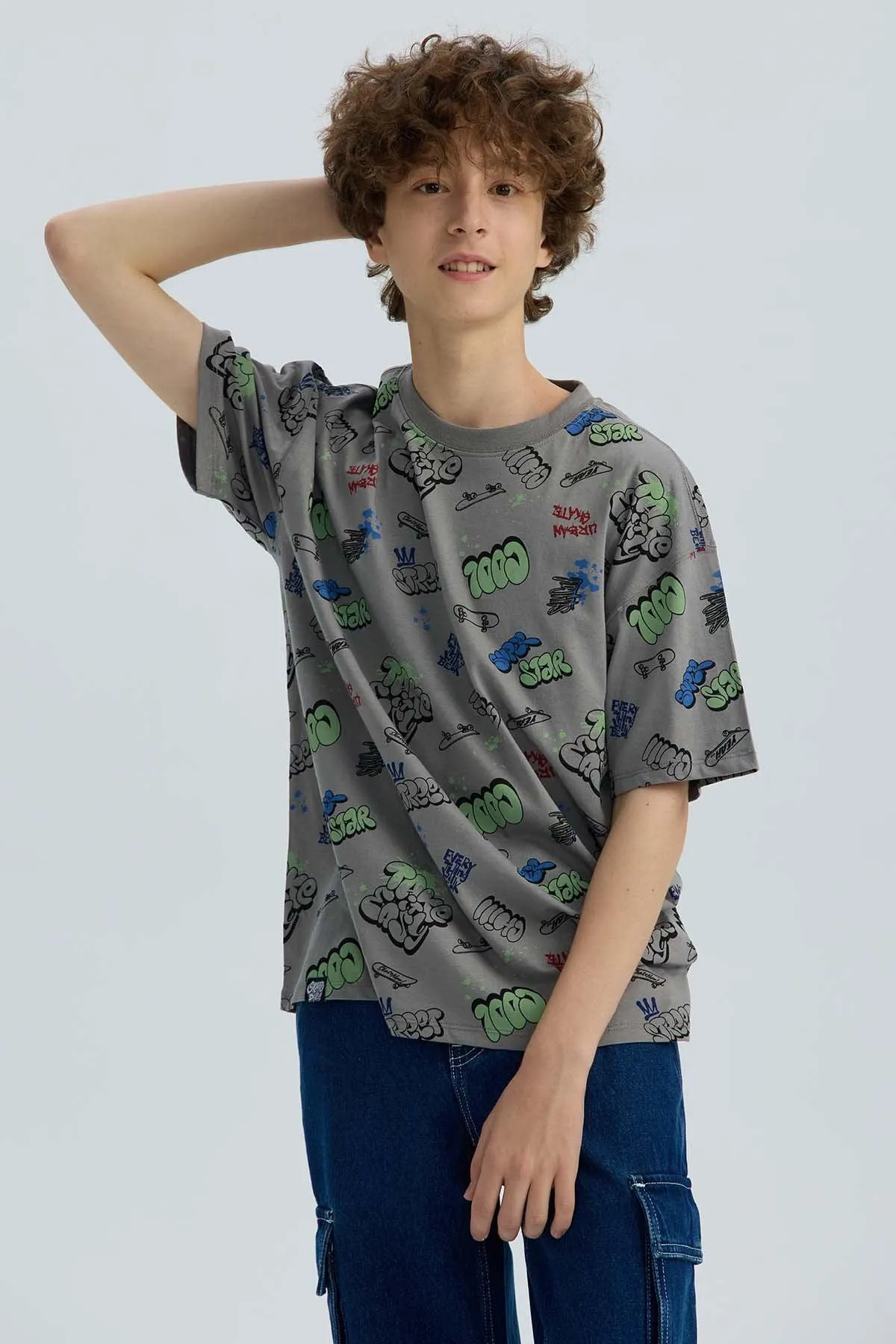 Polera Niño Full Print Marengo