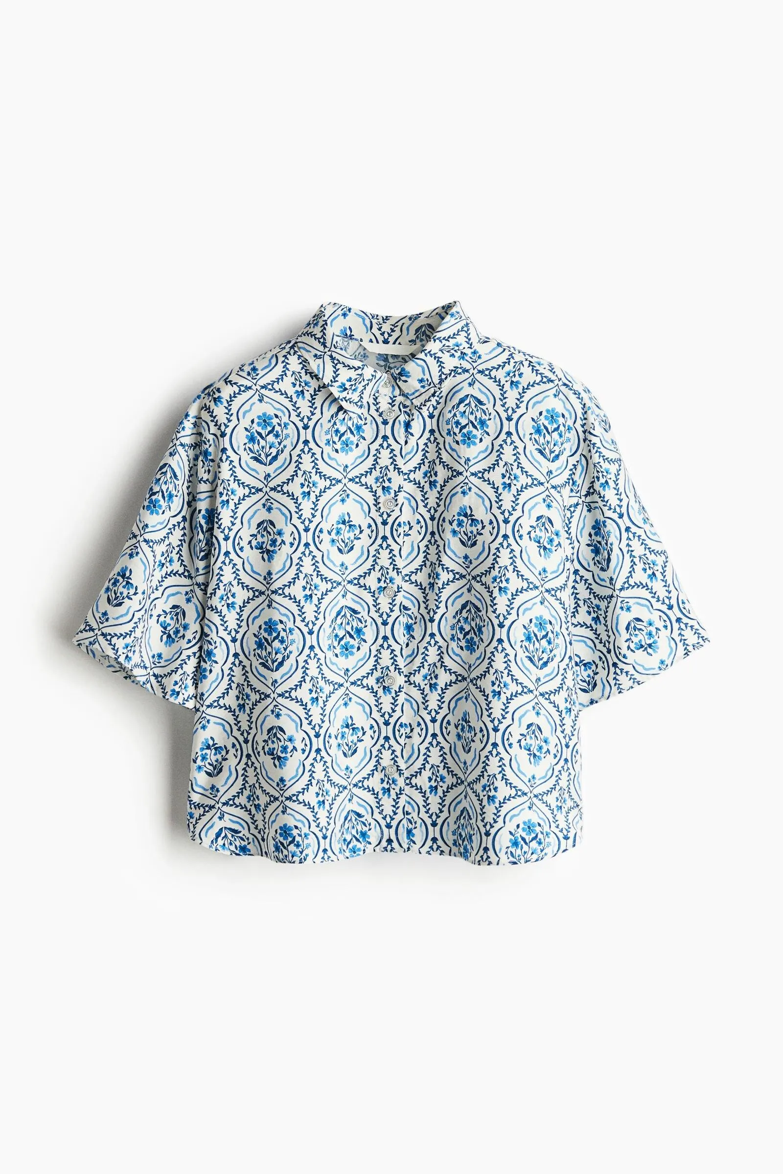 Camisa de sarga de manga corta