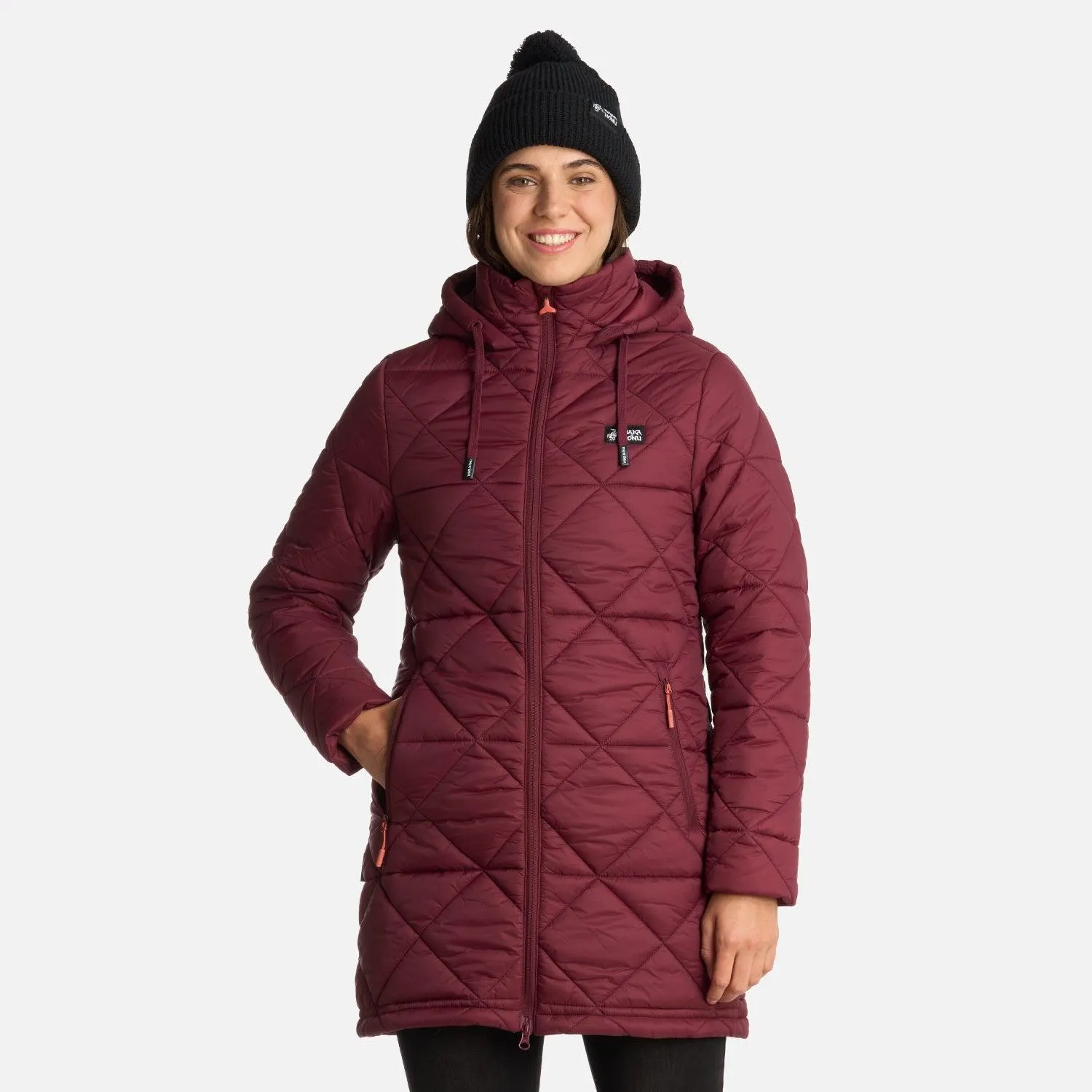 Chaqueta Mujer Pala Negra Burdeo Haka Honu