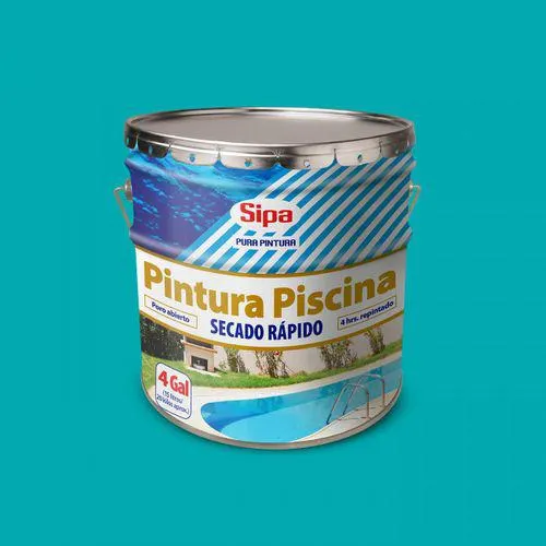 Pintura para piscina Secado rápido 4 gl Azul Mate