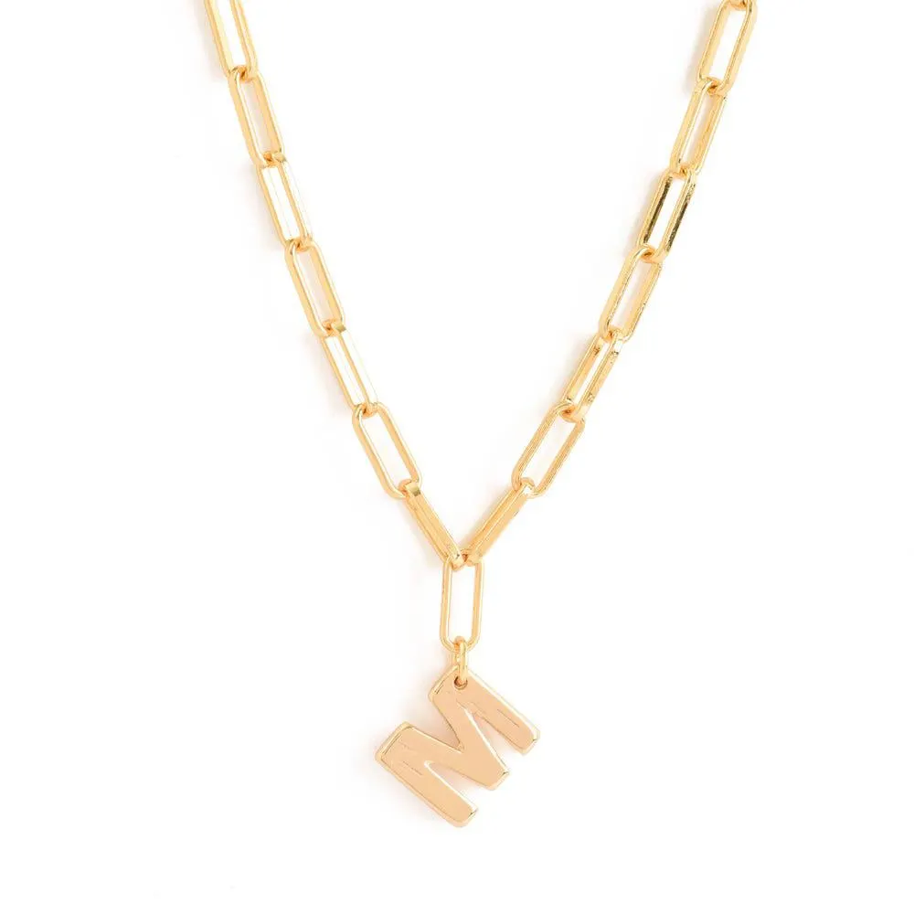 Initial collar inicial m ajustable dorado