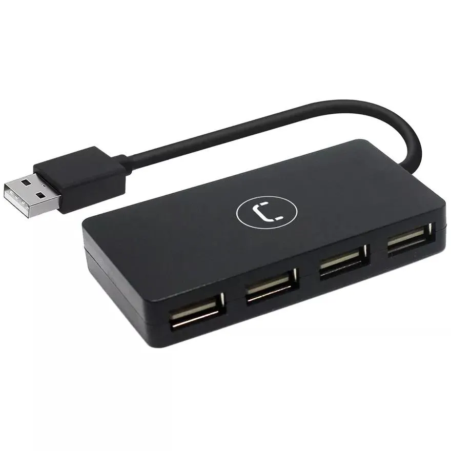Hub USB 4 Puertos 2.0 480 Mbps - HB1008BK
