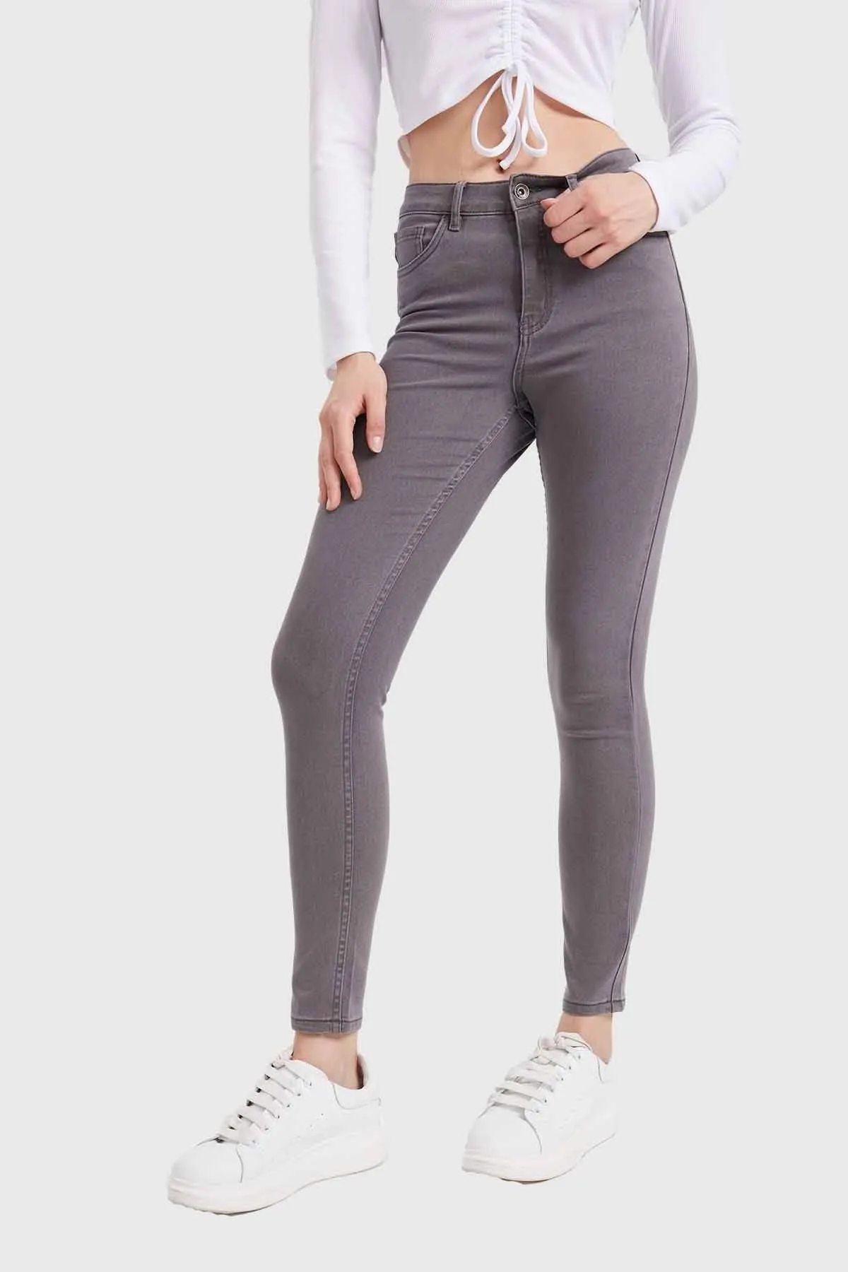 Jeans Mujer Skinny Emilia Gris