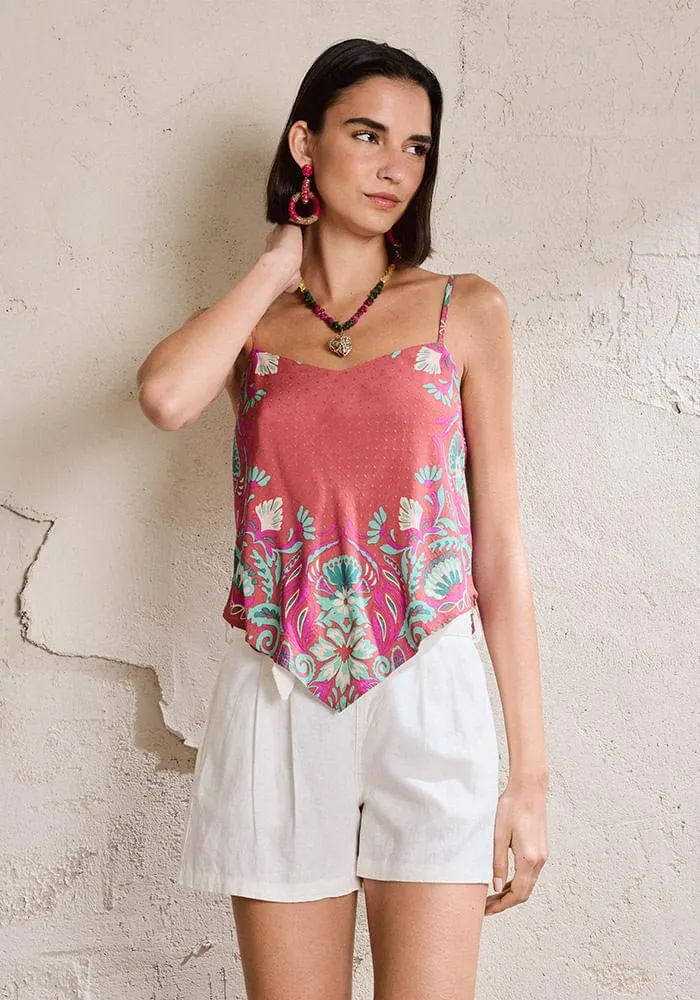 Polera estampado estilo pañuelo