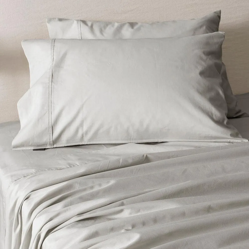 Sábana 180 Hilos Lisas 2 Plazas Gris Claro