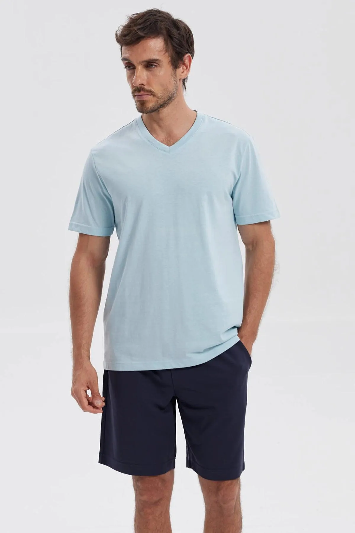 Polera Hombre Básica Celeste