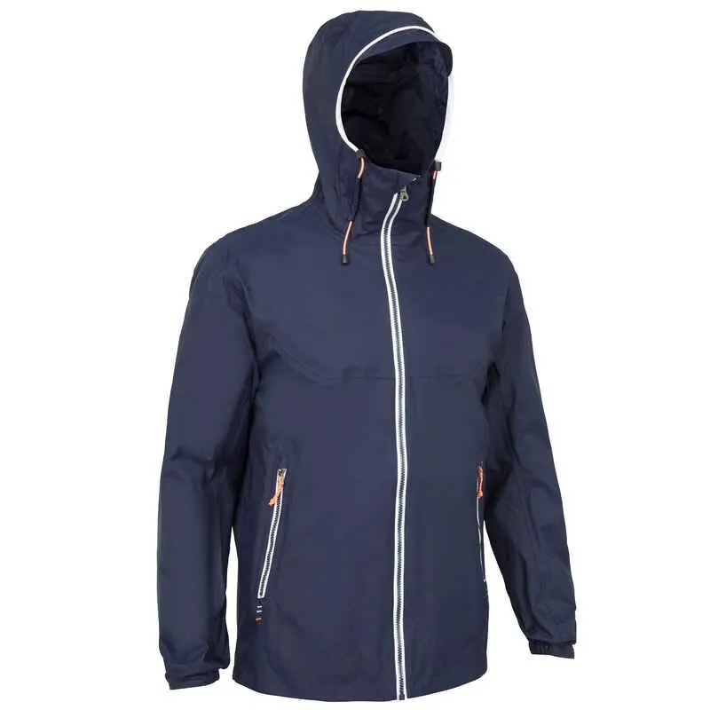 CHAQUETA IMPERMEABLE HOMBRE SAILING100 AZUL MARINO